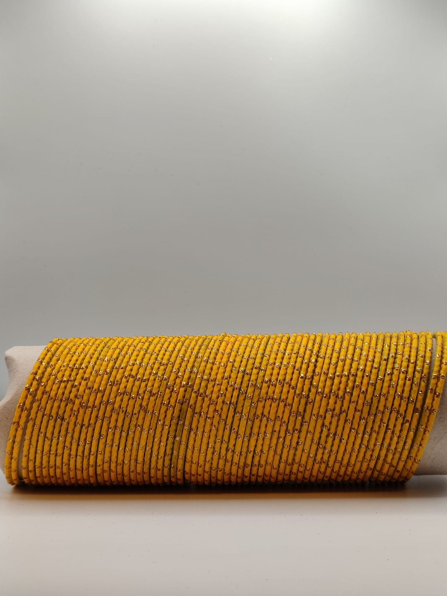 Yellow gold crystal bangles