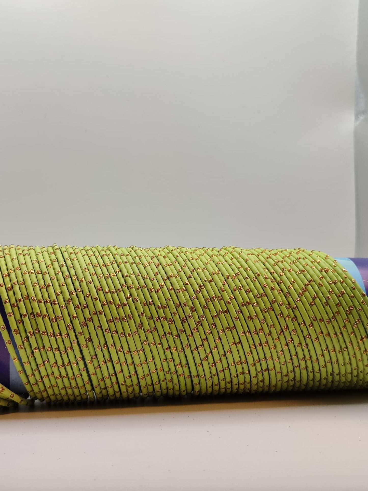 Light green crystal bangles