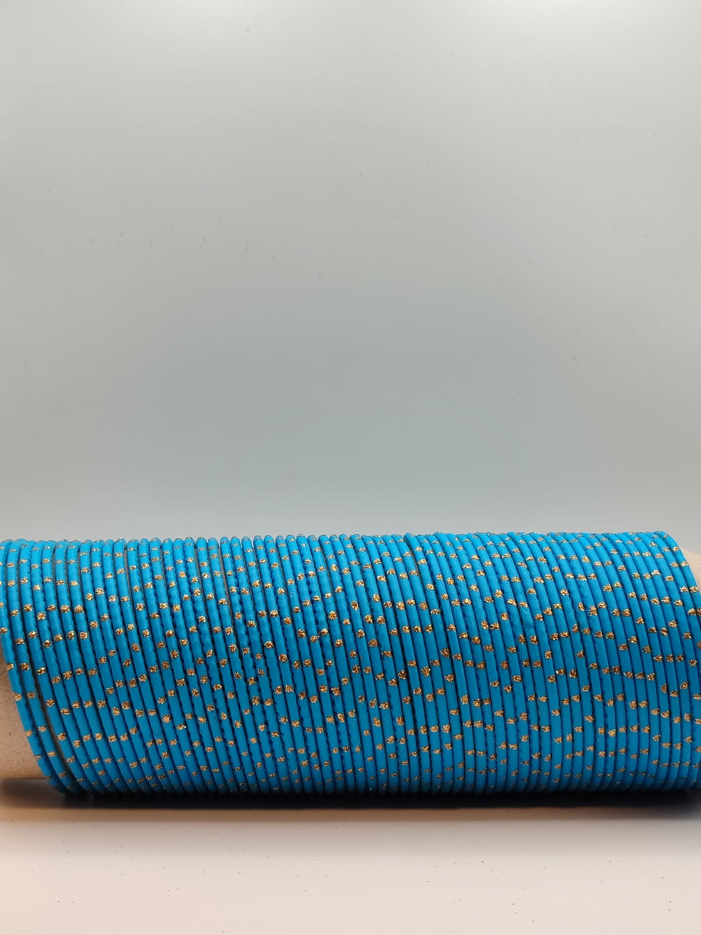 Blue gold crystal bangles