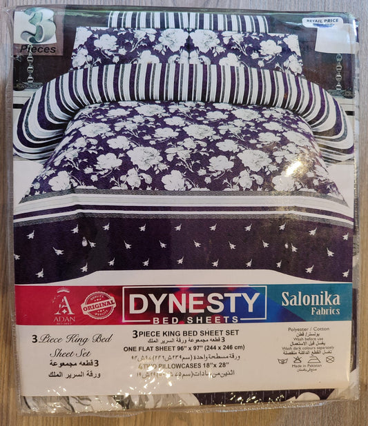 3-Piece King Size Bed Sheet Set