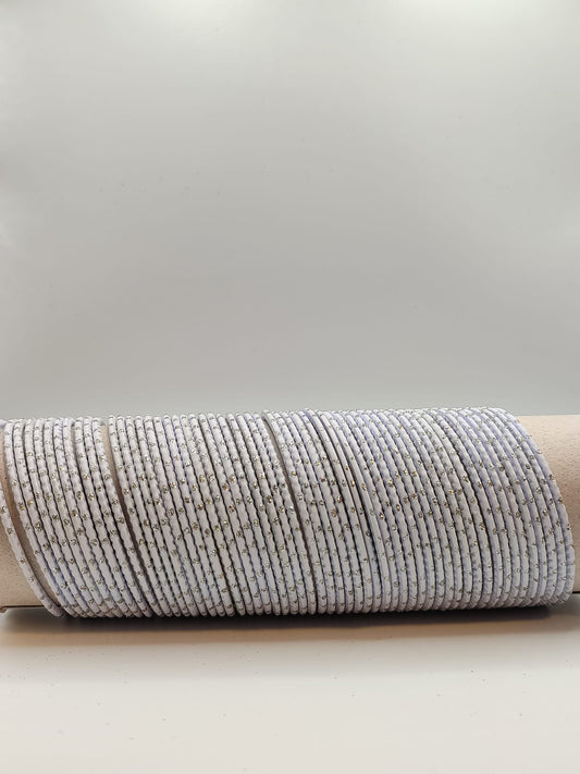 White silber  crystal bangel