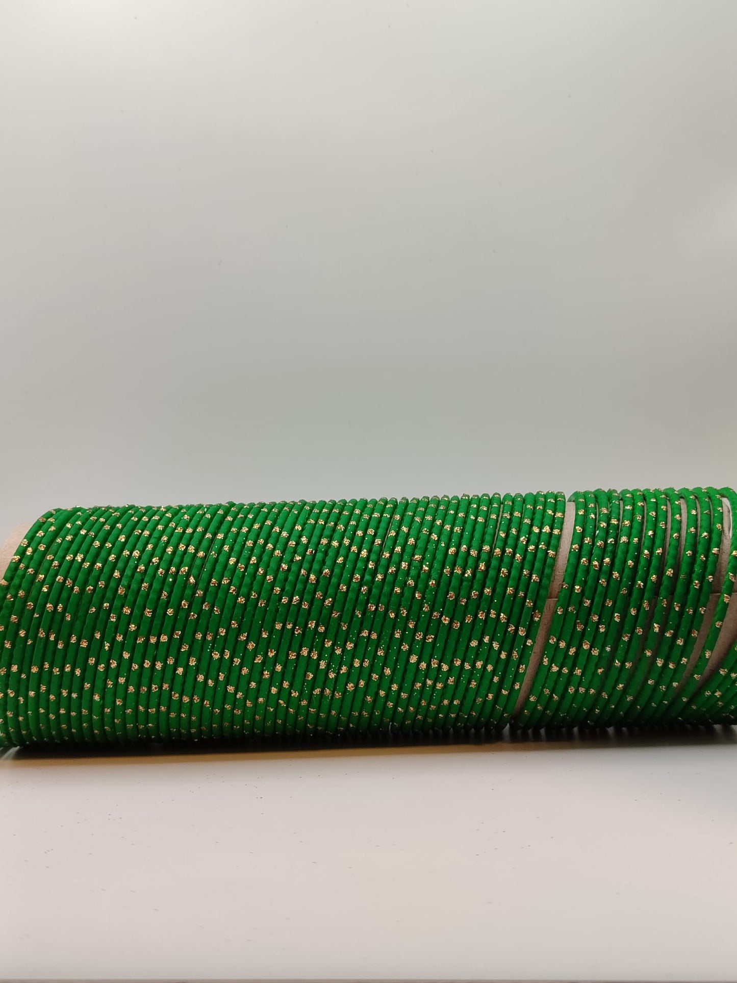 Gold green bangles